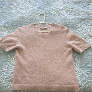 Everlane Blush Pink Fuzzy Alpaca Abc Wool Knit Top